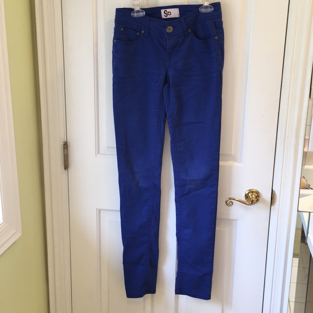 Jeans Pants Blue low rise skinny 5 pocket  junior jeans pants - Picture 3 of 8